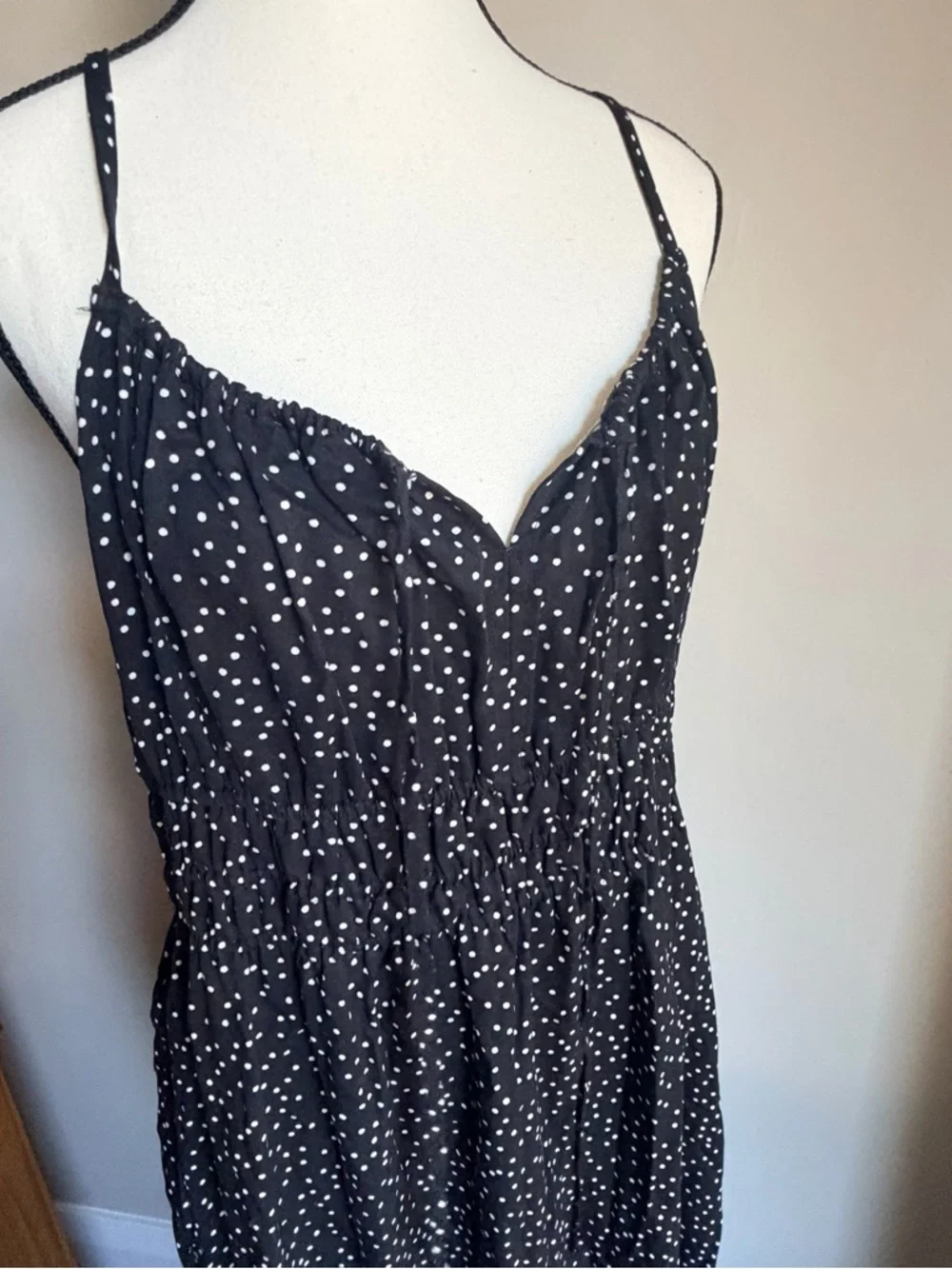 Denver Hayes Black and White Polka Dot Maxi Dress - Picture 4 of 16
